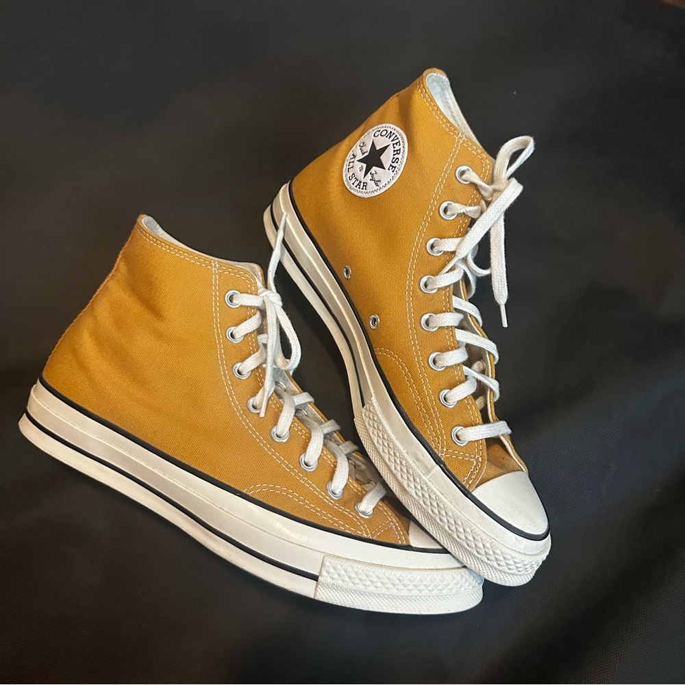Converse Chuck Taylor All Star High Top Sneakers in Mustard Yellow
